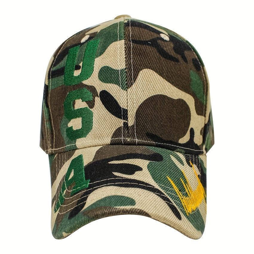 Camouflage Baseball Cap with Embroidery Duck Tongue