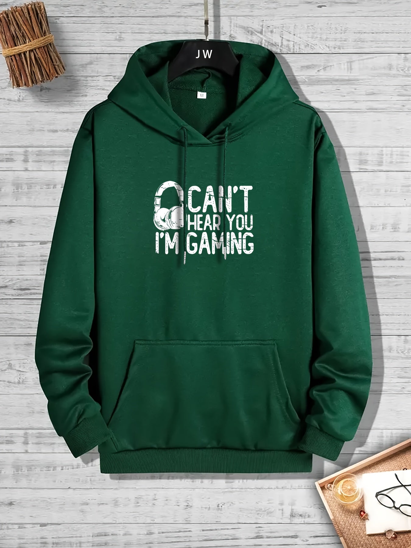 "Can't Hear You I'm Gaming" Print Hoodies For Men