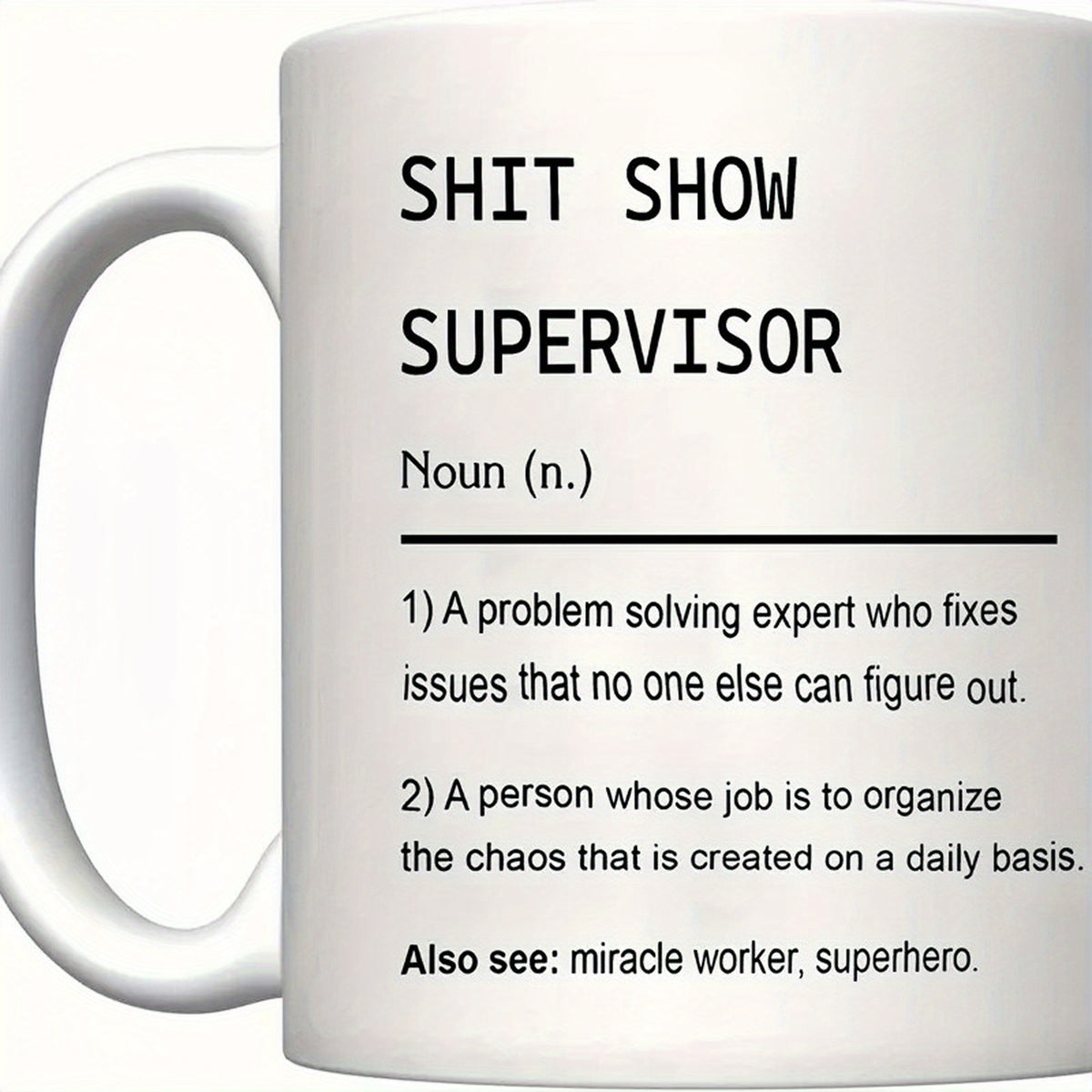 11oz Unique Letter Printed Coffee Mug Porcelain Cup Home Office