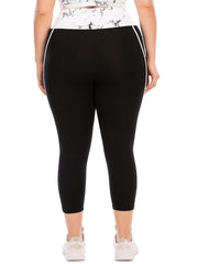  Colorblock Yoga Cropped Leggings With Pocket