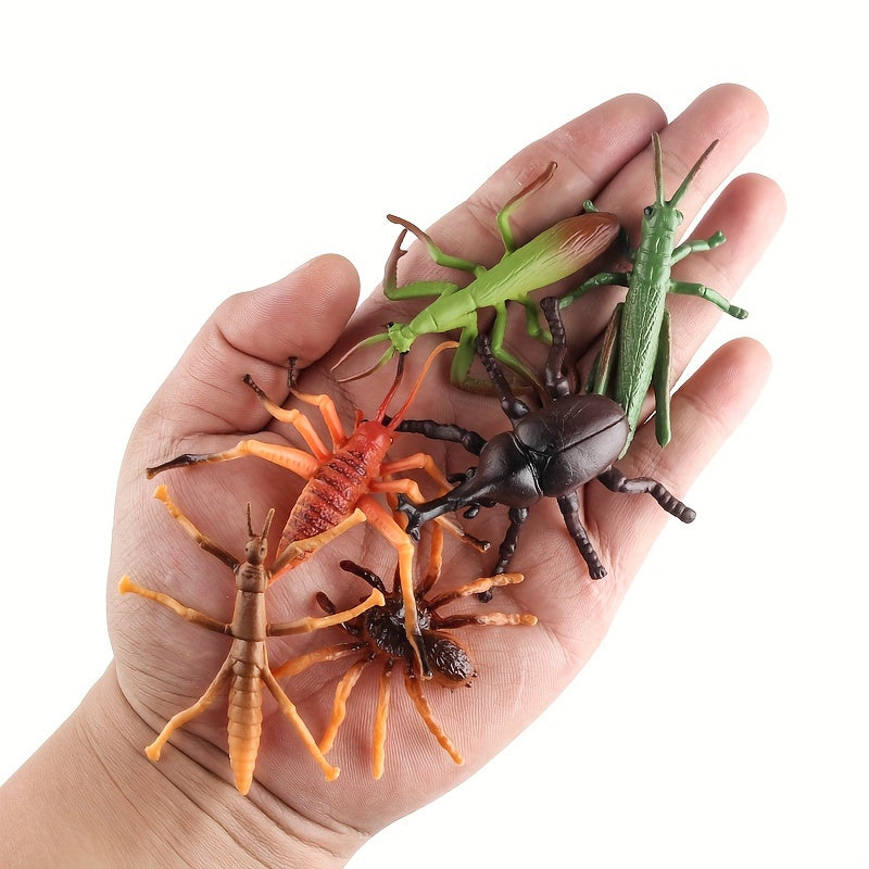 15-Piece Insect & Animal Figurine Set: Butterfly, Mantis, Spider, Bee, Scorpion