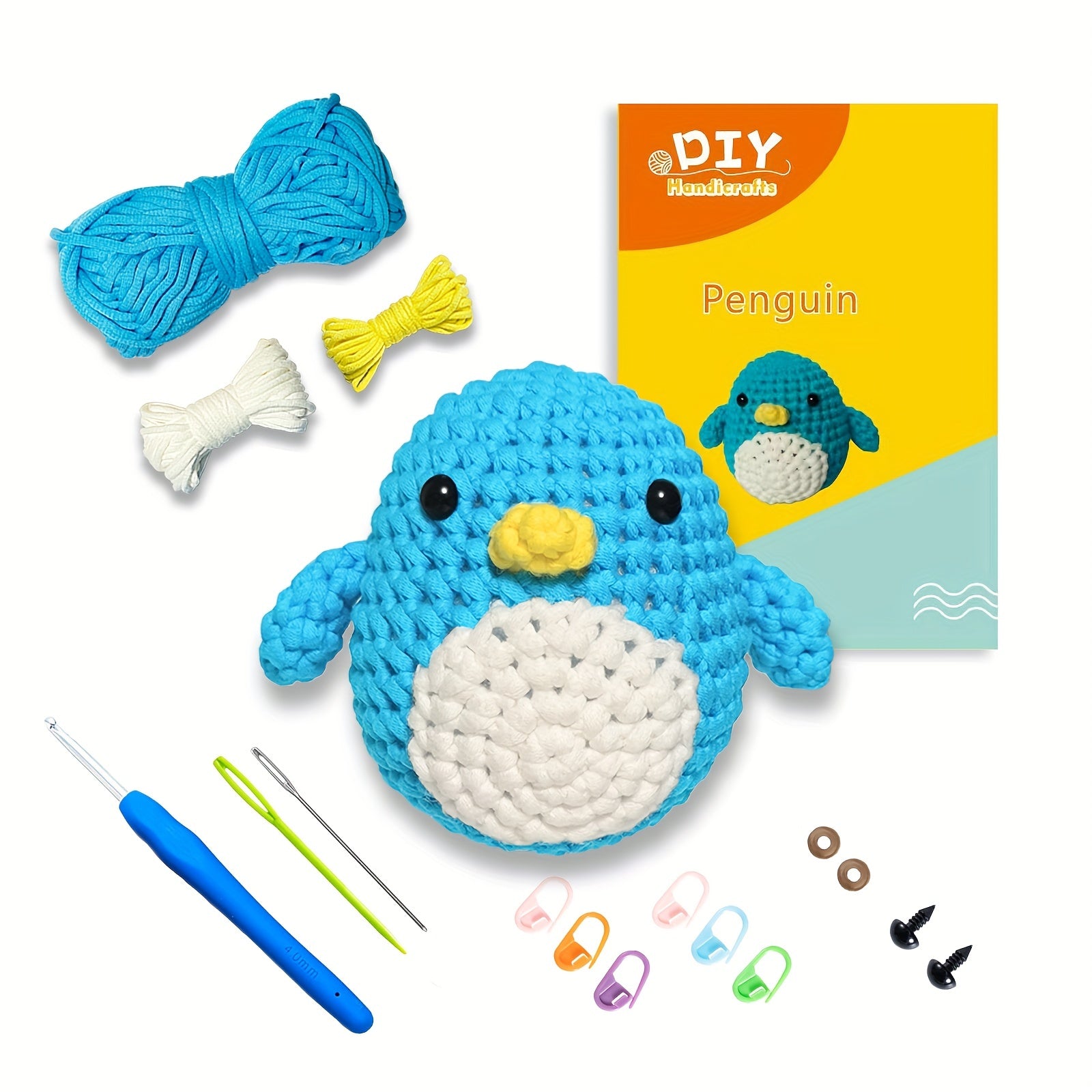 Beginner Crochet Kit Easy Peasy Yarn Material Pack