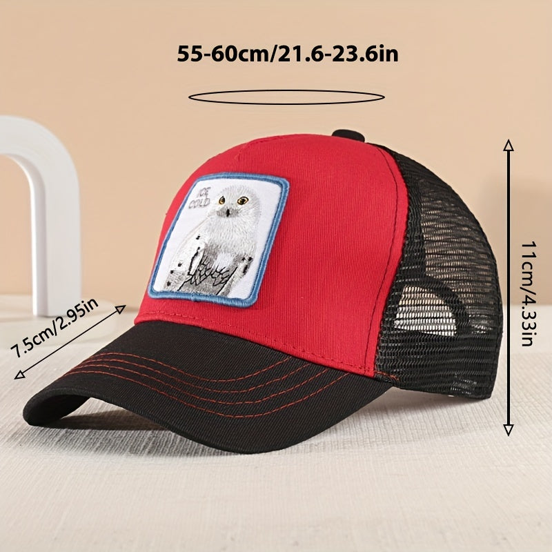 Owl Animal Baseball Cap Summer Mesh Sunshade Peaked Cap