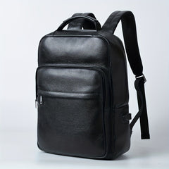 Casual Leather Backpack Large Capacity Outdoor Backpack With USB Charging