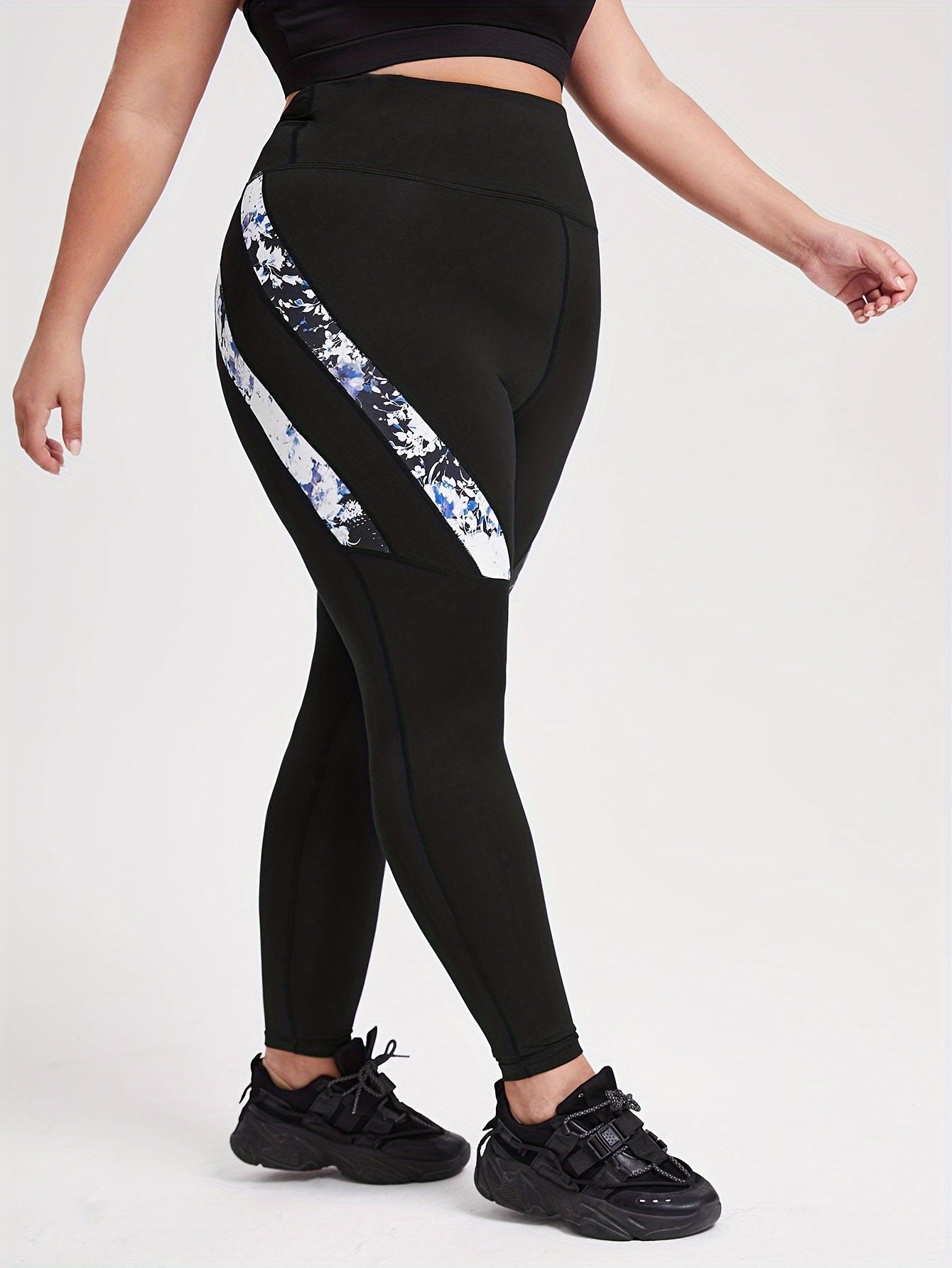  Floral Print High Stretch Yoga Leggings