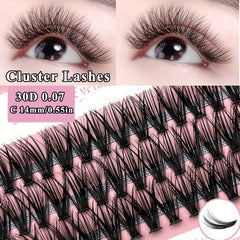 60 Cluster Lashes 30D C Curl 10 12 14 16mm Individual Lash Extensions