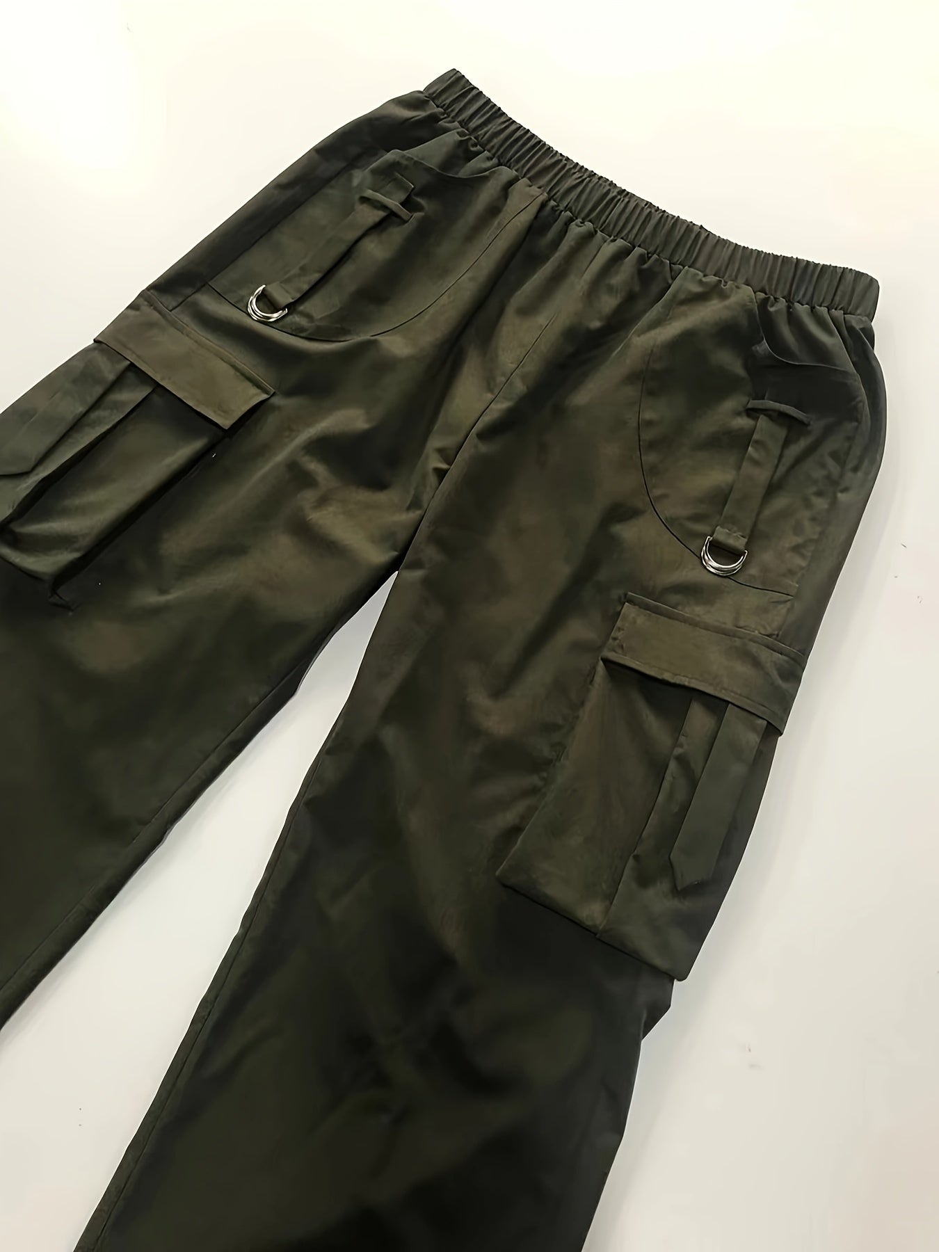 Women's Plus Solid High Rise Cargo Trousers
