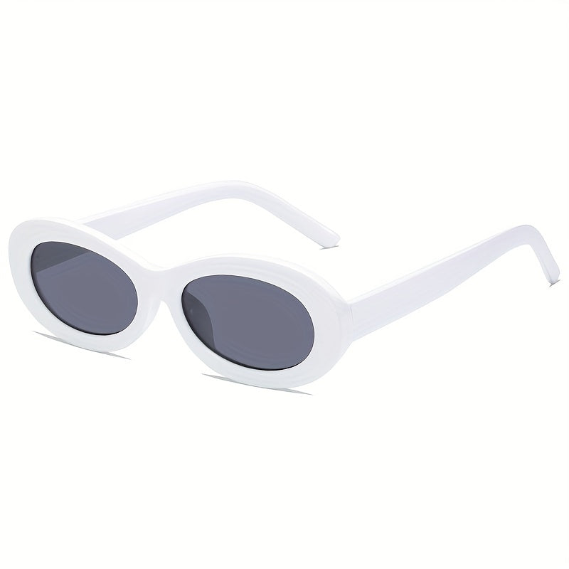 Y2K Oval Sunglasses UV400 Anti Glare Glasses for Travel Beach Party Club