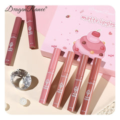 6-Piece Lip Glaze Set, Non-Stick Cup Nude Skin Lip Gloss