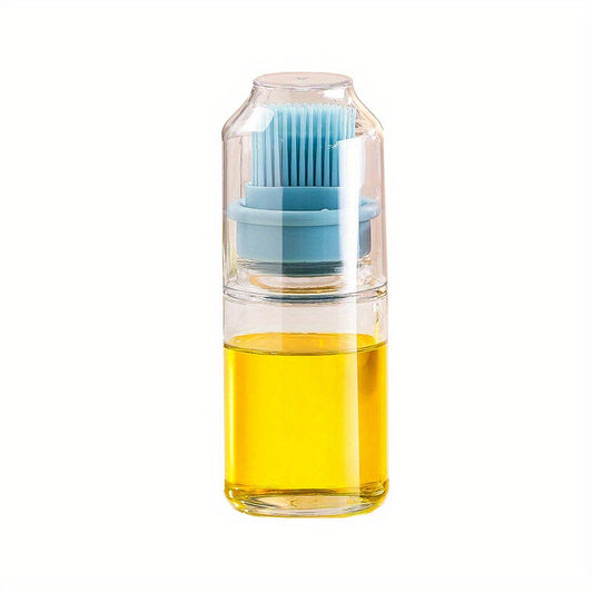 High Temp Silicone Brush w/ Bottle for Kitchen BBQ Pancakes