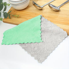 2pcs Vintage Kitchen Dish Cloth Soft Cleaning Rag Reusable Towel