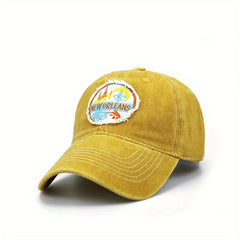 Embroidery Baseball Cap Cartoon Washed Distressed Dad Hat