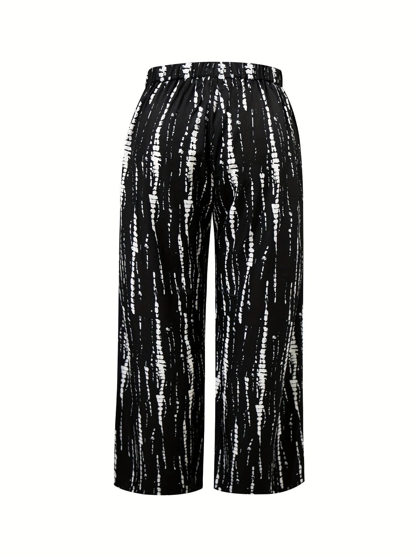 Women's Plus Tie Dye Wide Leg Pants With Pockets