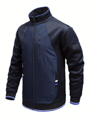Men's Zip Jacket & Stretch Pants Set for Outdoors & Comfort