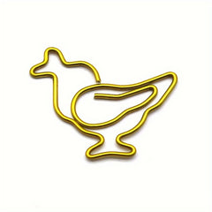 10pcs Chicken Shape Paper Clip Golden Silvery P