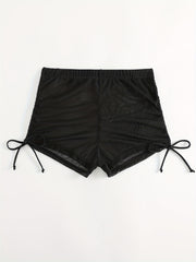 Mesh High Waist Swim Cover Up Pants