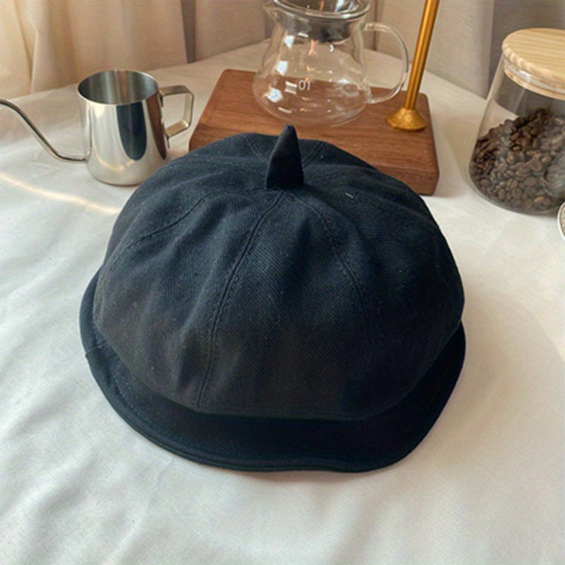 Vintage Washed Beret Solid Cotton Newsboy Cap Painter Hats