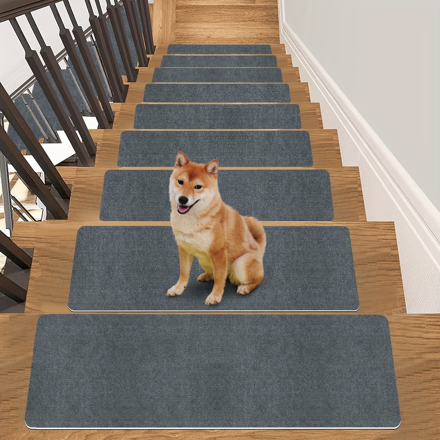 Self-Adhesive Stair Mats - Washable Floor Mats - Stair Runners for Wooden Steps