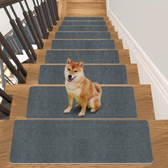 Self-Adhesive Stair Mats - Washable Floor Mats - Stair Runners for Wooden Steps