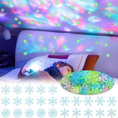 50pcs Glow in the Dark Snowflakes for Home Decor