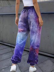 Women's Plus Painting Print Joggers with Pockets