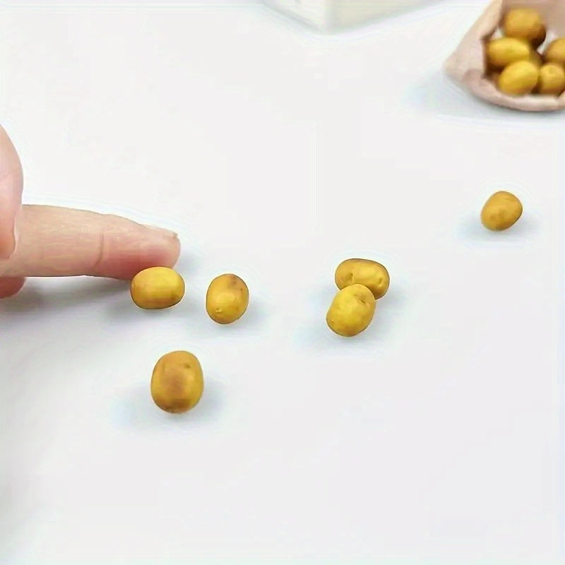 Potato Dollhouse Accessories Realistic Vegetable Model for Supermarket Kitchen