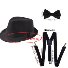 1920s Men's Dance Party Costume Set - Shirt, Pants, Bow Tie
