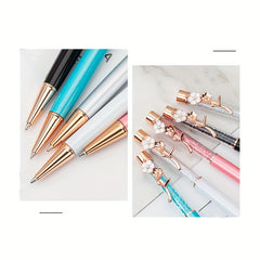 Metal Copper Quicksand Pen Flower Decoration Office School