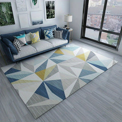 Soft Geometric Area Rug for Living Room, Non-Slip Nordic Carpet