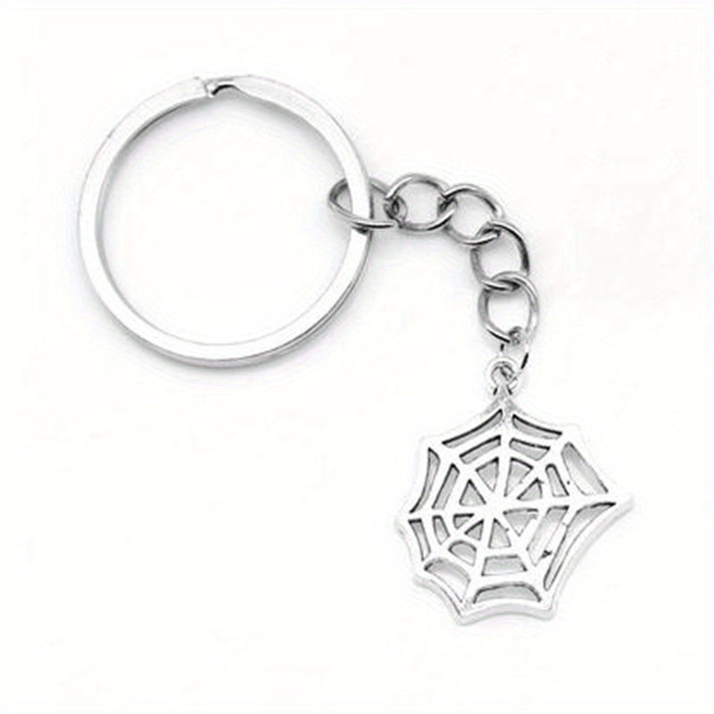 Spider Keychain Gothic Metal Key Ring Bag Charm Halloween Gift