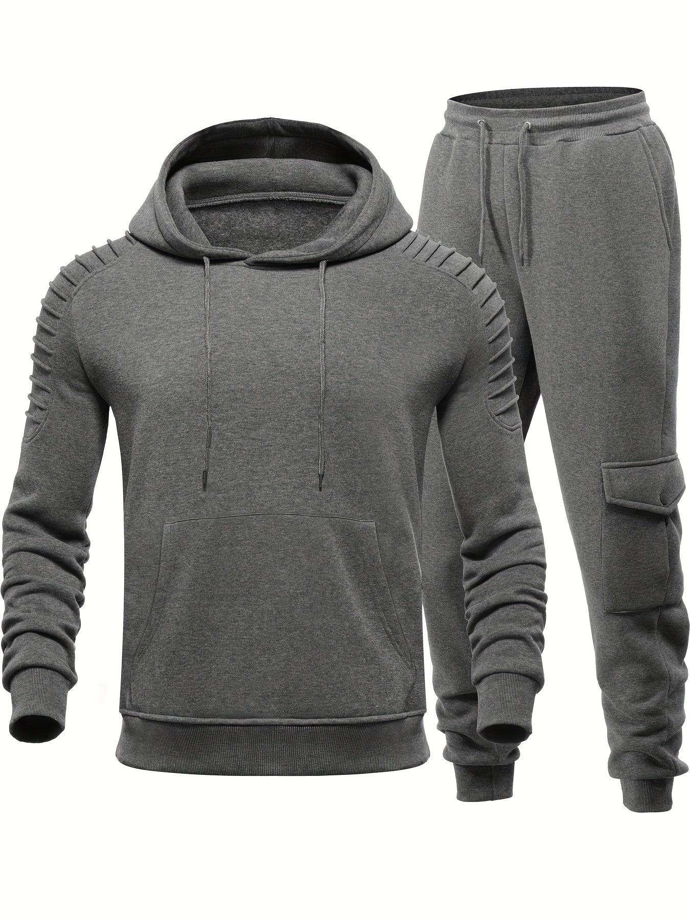 Men's 2 Piece Hoodie Sweatsuit Sets Jogging Athletic Suits