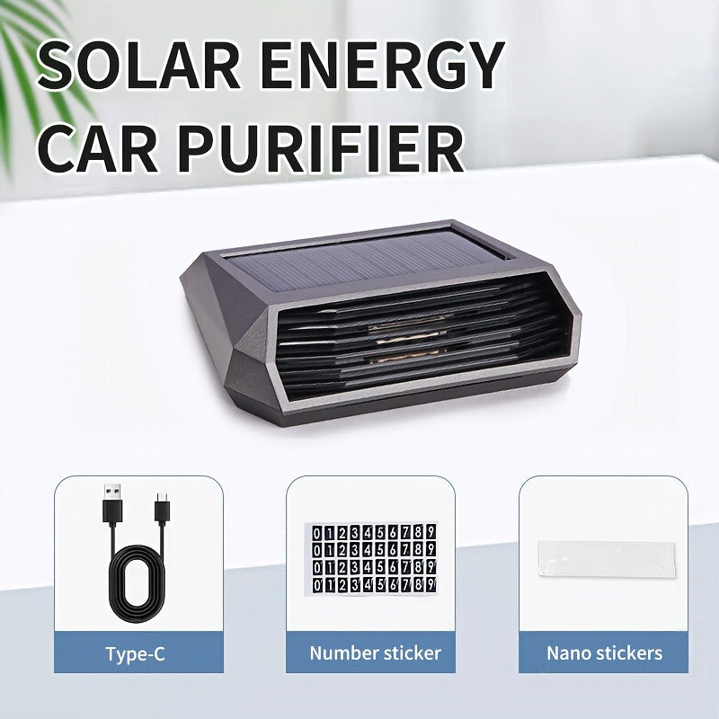 Solar Car Air Purifier Eliminates Odor Nightlight