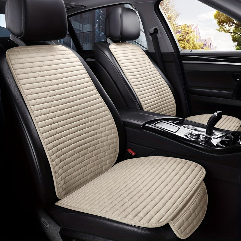 Car Seat Cover Protector Linen Front Rear Back Protect Pad Mat