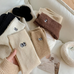 Women's Eyes Embroidery Short Socks Athletic Ankle Socks