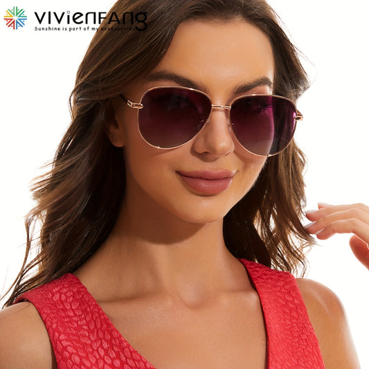 VIVIENFANG Oversized Polarized Aviator Sunglasses