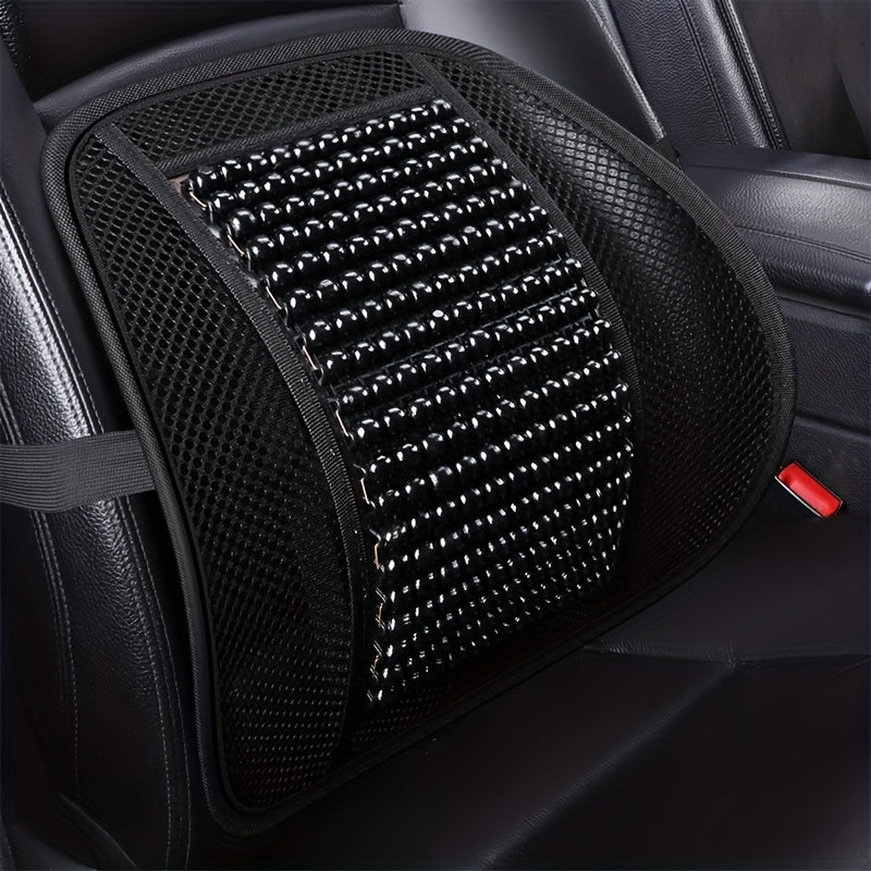 Wooden Beaded Car Lumbar Support for Summer