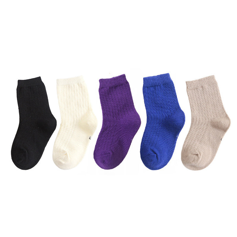 10 Pairs Girls Rainbow Candy Crew Socks for Kids