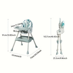 Adjustable Kids Chair with Rocker, Wheel and Reclining Function