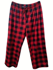  Gingham Print Wide Leg Trousers