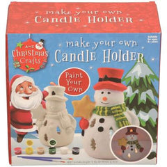 DIY Ceramic Snowman Candle Holder Craft Kit for Kids 8+