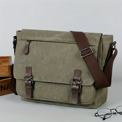 Retro Canvas Satchel Bag - Stylish & Waterproof