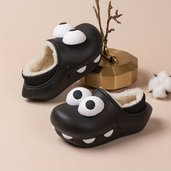 Boys Funny Eyes Cartoon Slides Cozy Slippers For Indoor Outdoor Bedroom