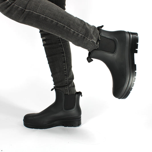 Women's Platform Chelsea Rain Boots Waterproof Outdoor Shoes