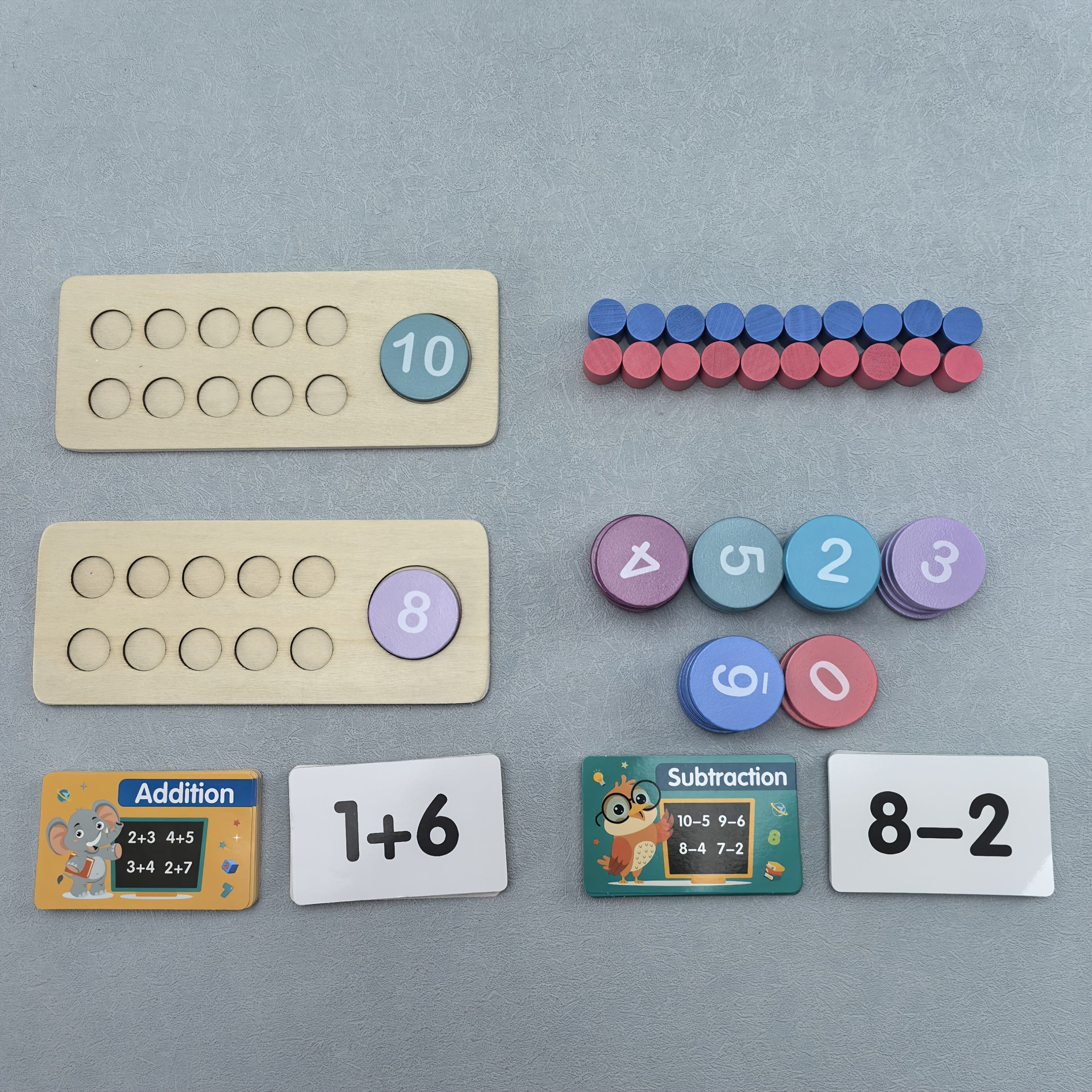 Giant Wooden Ten Frames Set for Early Math Learning