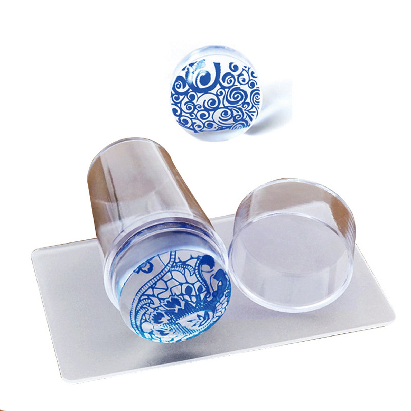 French Tip Nail Art Kit with Stamper & Scraper