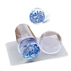 French Tip Nail Art Kit with Stamper & Scraper