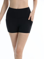 Women's Hip Lifting Yoga Shorts with Side Pocket