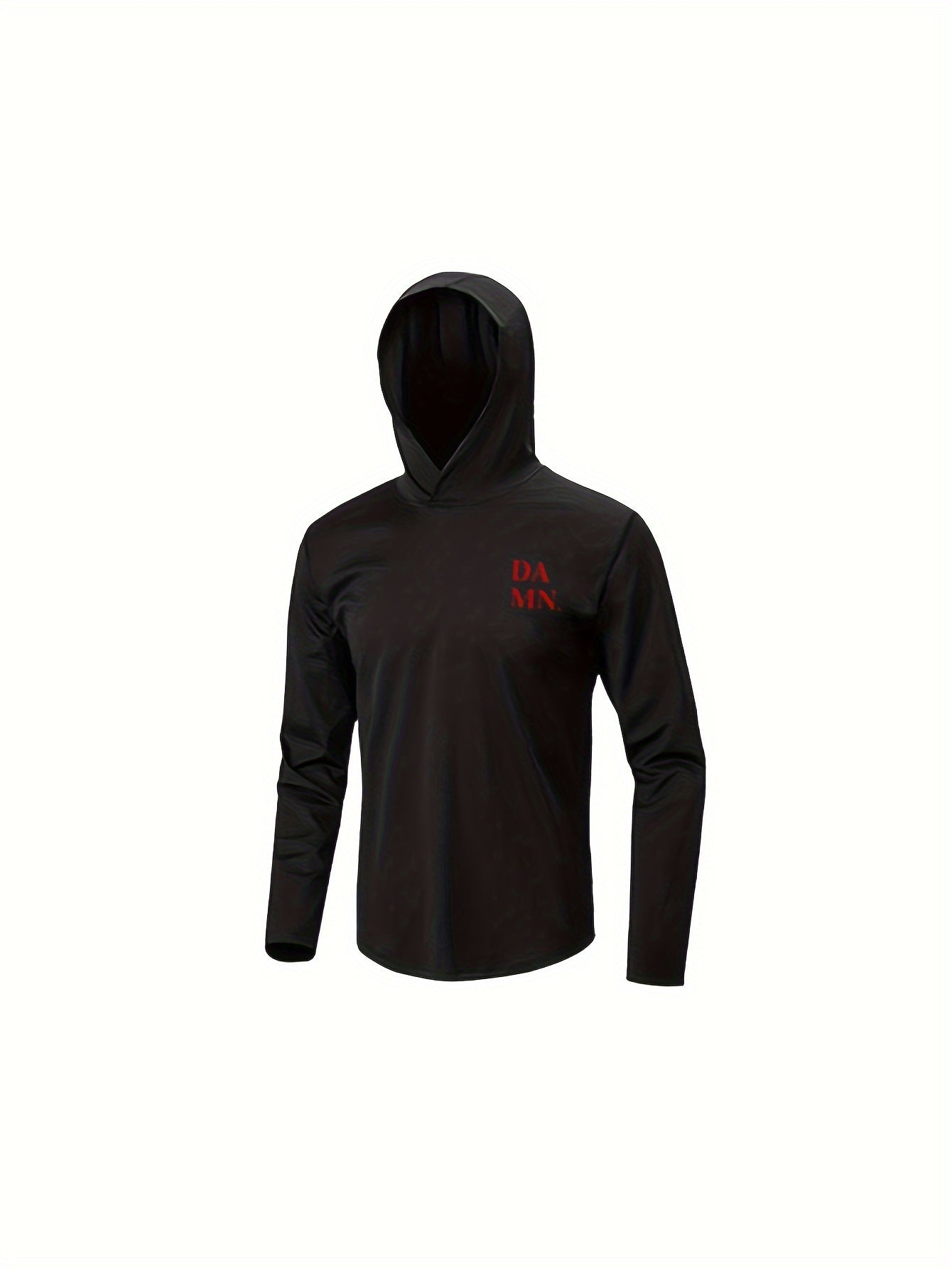 Men's Letter Print Long Sleeve Fitness Hoodie for Spring and Summer