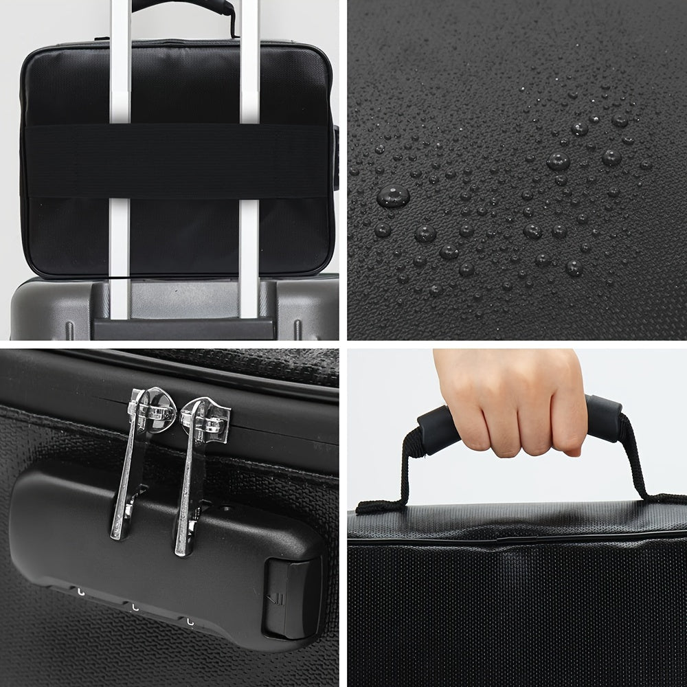 Fireproof Storage Box Lock Waterproof Documents Valuables Room Decor