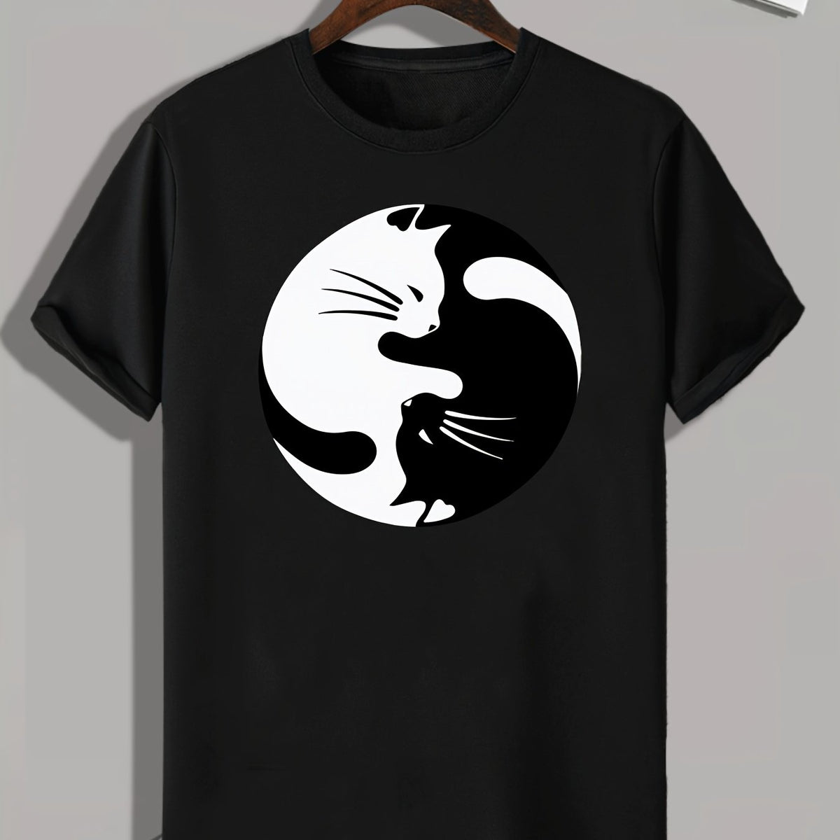 Cat Print Men's Graphic T shirt Casual Comfy Tees For Summer